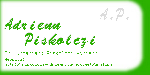 adrienn piskolczi business card